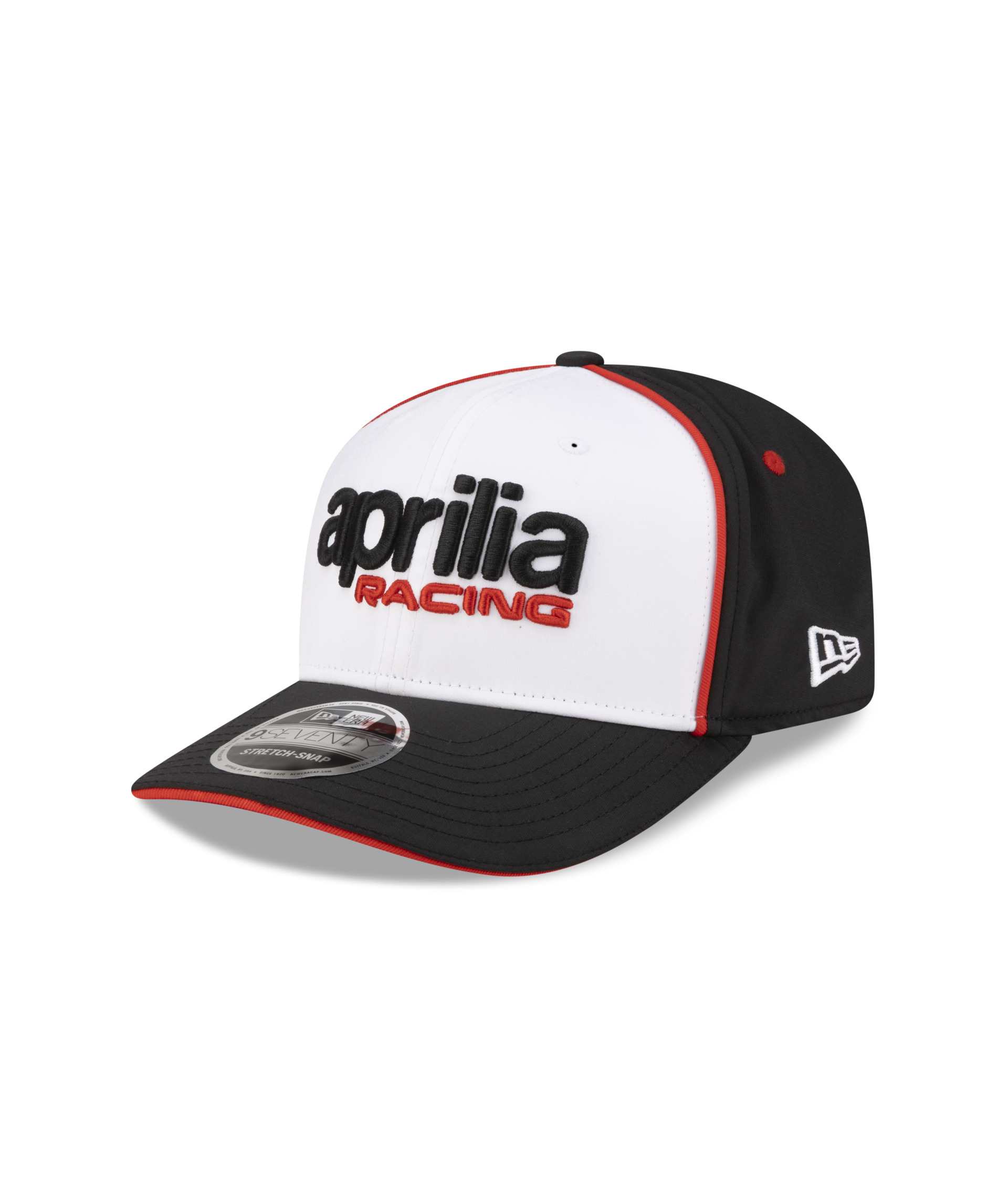 Aprilia Racing Team 2026 New Era 9Seventy baseball cap, black and white